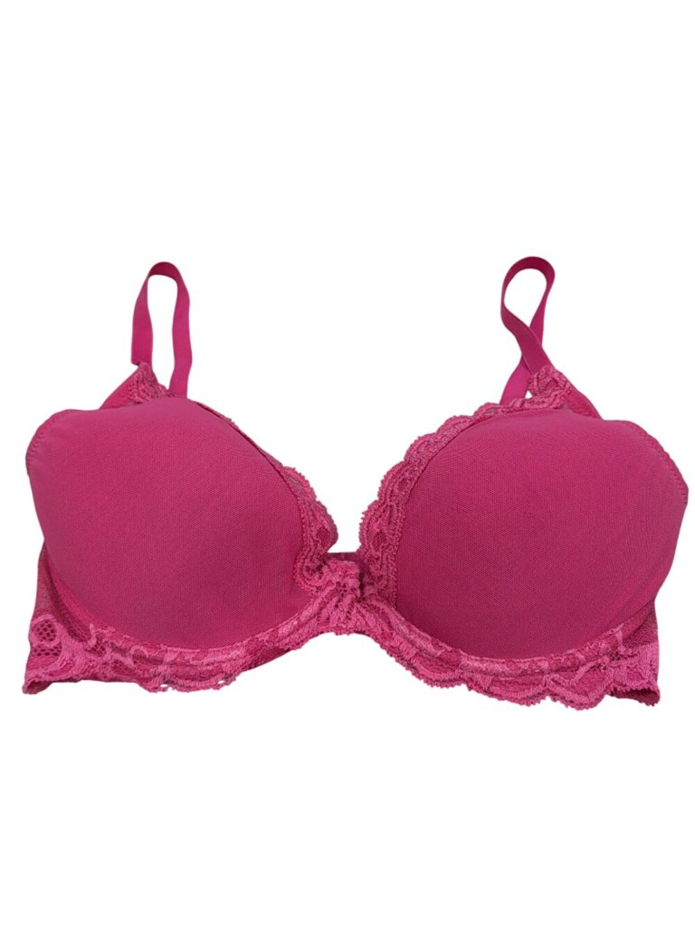 Natori 21010 Lace Mesh Pink 34D Bra With Adjustable Straps And Hook Back Closure
